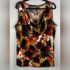 Penningtons Multicolor Abstract Sleeveless Blouse